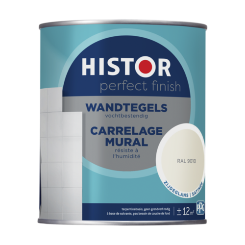 Histor Perfect Finish Wandtegels Zijdeglans - RAL 9010 Histor Perfect Finish Wandtegels Zijdeglans - RAL 9010