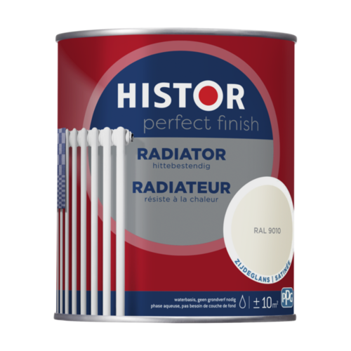 Histor Perfect Finish Radiator Zijdeglans - RAL 9010 Histor Perfect Finish Radiator Zijdeglans - RAL 9010