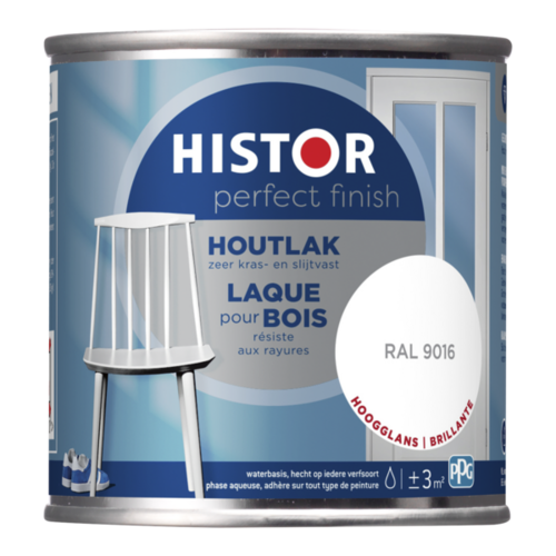 Histor Perfect Finish Houtlak Hoogglans - RAL 9016 Histor Perfect Finish Houtlak Hoogglans - RAL 9016