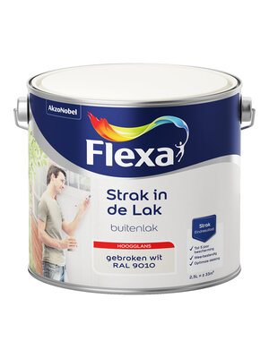 Flexa Strak in de Lak Buitenlak Hoogglans - Gebroken Wit - RAL 9010