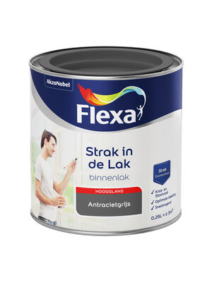 Flexa Strak in de Lak Binnenlak Hoogglans - Antracietgrijs