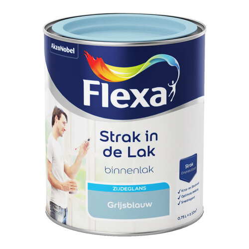 Flexa Strak in de Lak Binnenlak Zijdeglans - 1008 Grijsblauw Flexa Strak in de Lak Binnenlak Zijdeglans - 1008 Grijsblauw