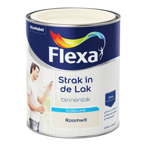 Flexa Strak in de Lak Binnenlak Zijdeglans - 1525 Roomwit Flexa Strak in de Lak Binnenlak Zijdeglans - 1525 Roomwit