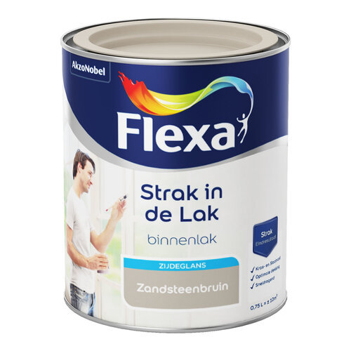 Flexa Strak in de Lak Binnenlak Zijdeglans - Zandsteenbruin Flexa Strak in de Lak Binnenlak Zijdeglans - Zandsteenbruin