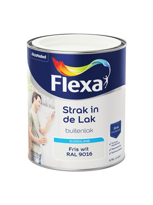 Flexa Strak in de Lak Buitenlak Zijdeglans - Fris Wit - RAL 9016