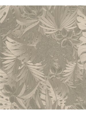 Noordwand Botanica Behang met grote bladeren in goud 33303