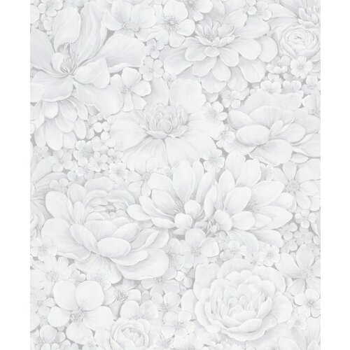Noordwand Botanica Behang met ton-sur-ton grote bloemenprint 33952