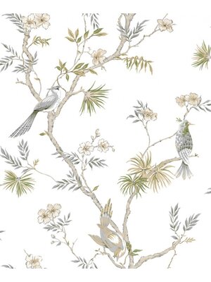 Noordwand Secret Garden Behang met vogels G78492