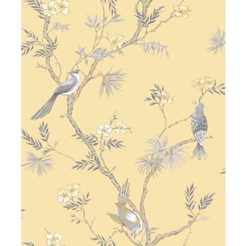 Noordwand Secret Garden Behang met vogels G78494