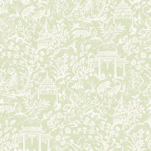 Noordwand Secret Garden Behang met tempels en tijgers G78509