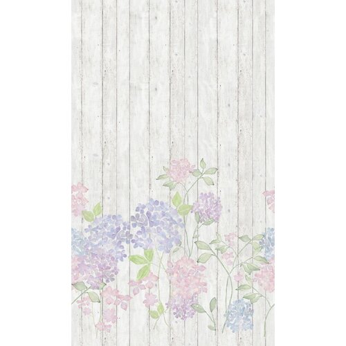 Noordwand Smart Art Easy Fotobehang Hortensia's op houten planken 47265 Noordwand Smart Art Easy Fotobehang Hortensia's op houten planken 47265