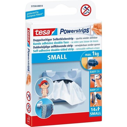 Tesa Powerstrips Dubbelzijdige Kleefstrips Small - 14 Stuks