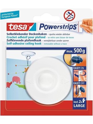 Tesa Powerstrips Plafondhaak - Wit