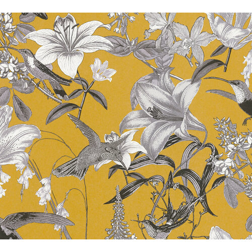 Architects Paper Jungle Chic geel behang | 377013 Architects Paper Jungle Chic geel behang | 377013