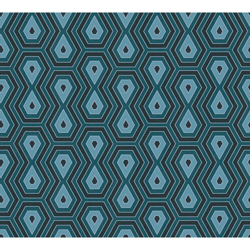 Architects Paper Jungle Chic blauw behang | 377072 Architects Paper Jungle Chic blauw behang | 377072