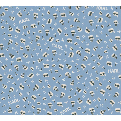 AS Creation Karl Lagerfeld Blauw behang | 378431 AS Creation Karl Lagerfeld Blauw behang | 378431