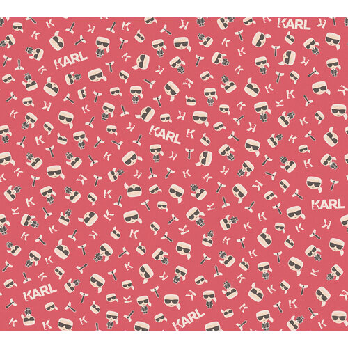 AS Creation Karl Lagerfeld rood behang | 378435 AS Creation Karl Lagerfeld rood behang | 378435