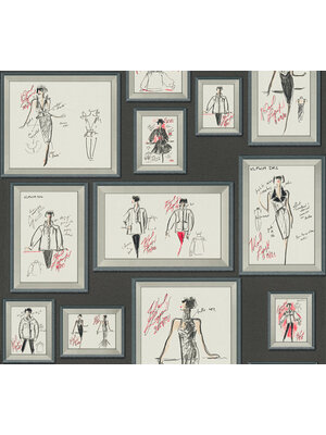 AS Creation Karl Lagerfeld Grijs behang | 378461