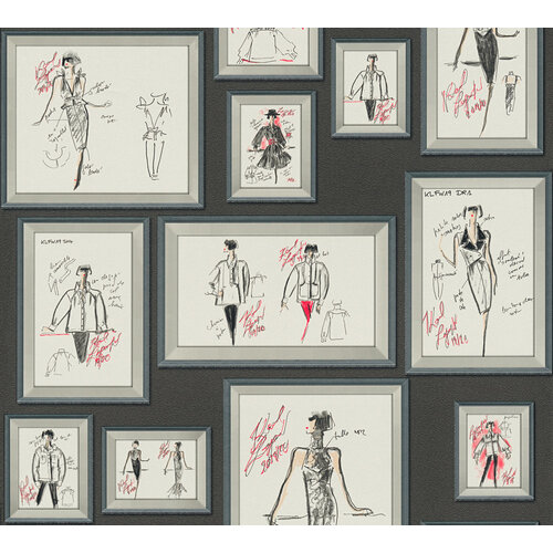 AS Creation Karl Lagerfeld Grijs behang | 378461 AS Creation Karl Lagerfeld Grijs behang | 378461