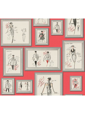 AS Creation Karl Lagerfeld Rood behang | 378462