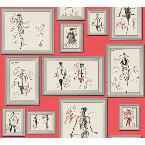 AS Creation Karl Lagerfeld Rood behang | 378462 AS Creation Karl Lagerfeld Rood behang | 378462