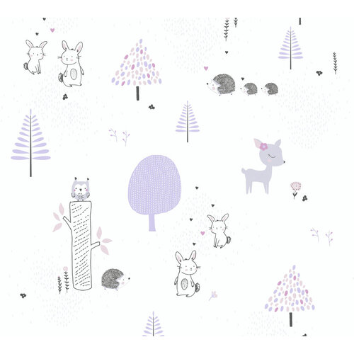 AS Creation Little Love paars behang | 381171