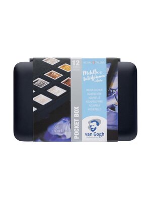 Van Gogh Aquarelverf pocket box Specialty Colours met 12 kleuren in halve napjes