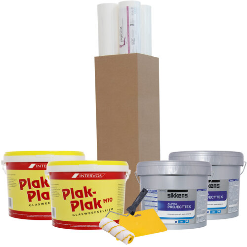 Complete Renovlies Set Sikkens Alpha Projecttex - RAL 9010 Complete Renovlies Set Sikkens Alpha Projecttex - RAL 9010