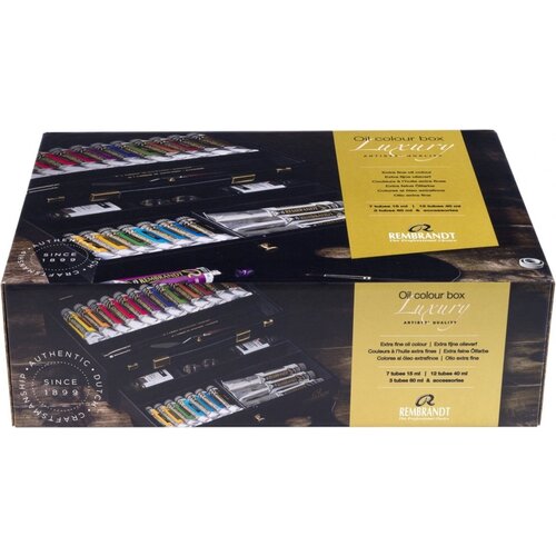 Royal Talens Rembrandt Olieverf set Luxury in houten kist - 7 x 15 ml + 12 x 40 ml + 3 x 60 ml Royal Talens Rembrandt Olieverf set Luxury in houten kist - 7 x 15 ml + 12 x 40 ml + 3 x 60 ml