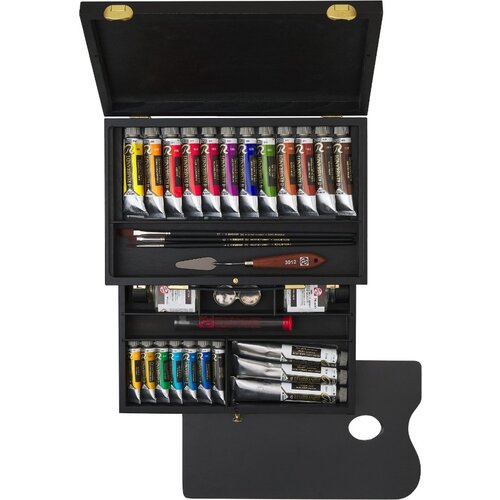 Royal Talens Rembrandt Olieverf set Luxury in houten kist - 7 x 15 ml + 12 x 40 ml + 3 x 60 ml Royal Talens Rembrandt Olieverf set Luxury in houten kist - 7 x 15 ml + 12 x 40 ml + 3 x 60 ml