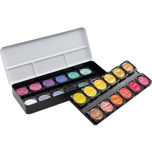 Royal Talens FINETEC® Parelmoer aquarelverf set Colourful | 24 kleuren