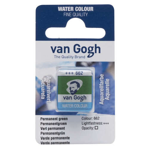 Van Gogh Aquarelverf Napje - Permanentgroen #662 Van Gogh Aquarelverf Napje - Permanentgroen #662