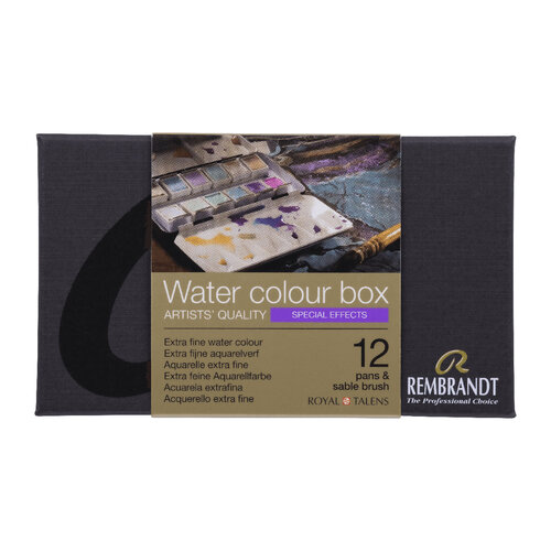 Rembrandt Professionele Aquarelverf Metalen Set - 12 Napjes + 1 Penseel Rembrandt Professionele Aquarelverf Metalen Set - 12 Napjes + 1 Penseel