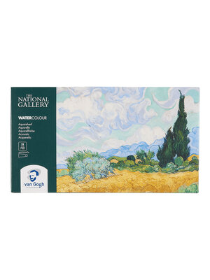 Van Gogh The National Gallery Aquarelverf Set In Kunststof Etui - 18 Halve Napjes + 2 Van Gogh The National Gallery Aquarelverf Set In Kunststof Etui - 18 Halve Napjes + 2