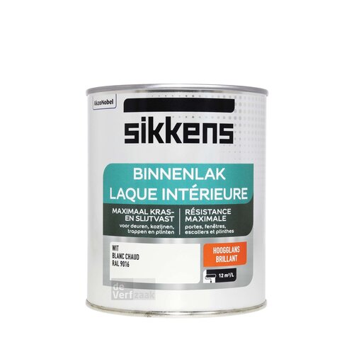 Sikkens Binnenlak Hoogglans 750 ml RAL 9016 Sikkens Binnenlak Hoogglans 750 ml RAL 9016