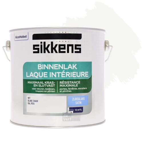 Sikkens Binnenlak Zijdeglans 2,5 L -  RAL 9016 Sikkens Binnenlak Zijdeglans 2,5 L -  RAL 9016
