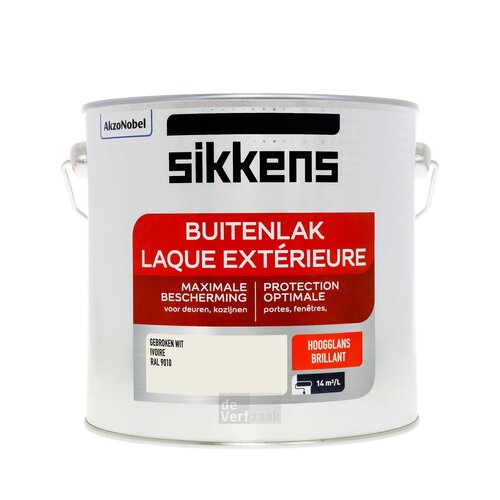 Sikkens Buitenlak Hoogglans - RAL 9010 - 2,5 liter Sikkens Buitenlak Hoogglans - RAL 9010 - 2,5 liter