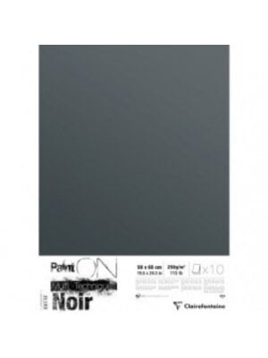 Clairefontaine Painton Mixmedia - Losse Vellen - 250 gr - 10 Blad Per Pak - 50 x 65 cm - Zwart