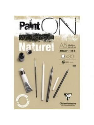 Clairefontaine Painton Mixmedia - Blok - 250 gr - 30 Blad - Naturel