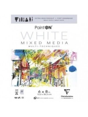 Clairefontaine Painton Mixmedia - Blok - 250 gr - 20 Blad - Wit