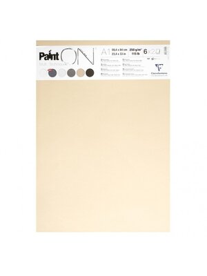 Clairefontaine Painton Mixmedia - Blok - 250 gr - 12 Blad - A1 - 6 x 2 Kleuren