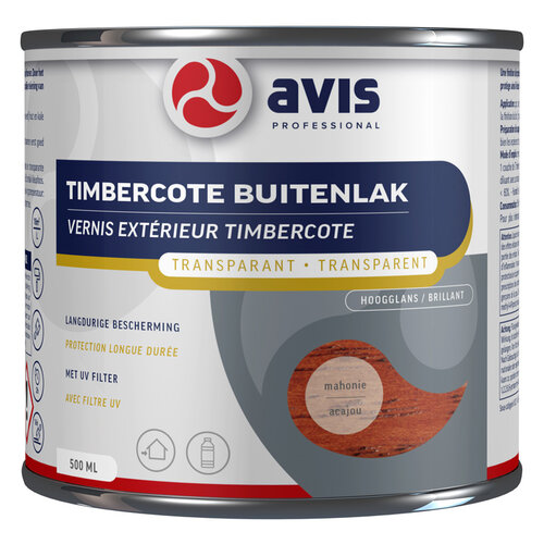 Avis Timbercote Transparant Hoogglans - Mahonie Avis Timbercote Transparant Hoogglans - Mahonie