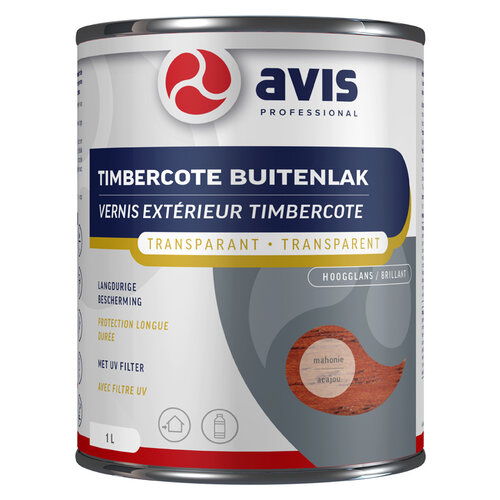 Avis Timbercote Transparant Hoogglans - Mahonie Avis Timbercote Transparant Hoogglans - Mahonie