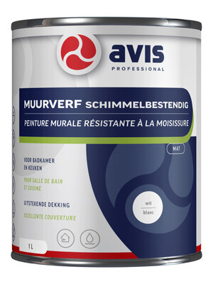 Avis Muurverf Permoglaze Anti Schimmel - Wit