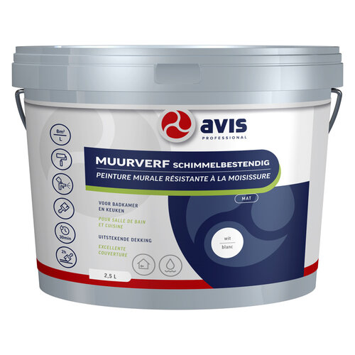 Avis Muurverf Permoglaze Anti Schimmel - Wit Avis Muurverf Permoglaze Anti Schimmel - Wit