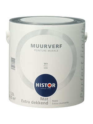 Histor Perfect Finish Muurverf Mat - Wit - 2,5 liter