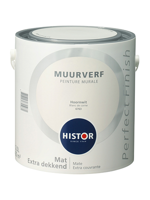 Histor Perfect Finish Muurverf Mat - Hoornwit - 2,5 liter