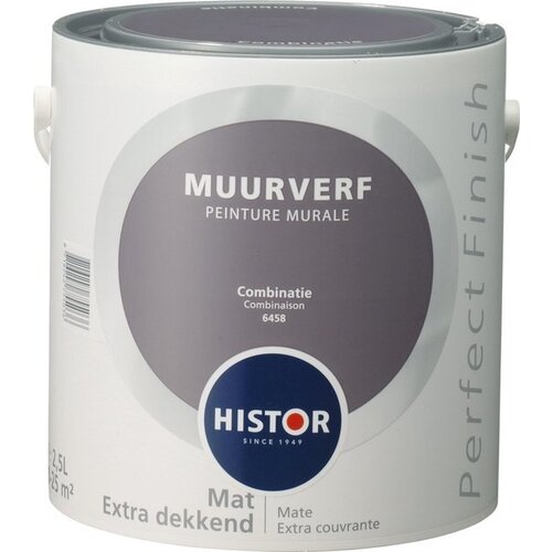 Histor Perfect Finish Muurverf Mat - Combinatie - 2,5 liter Histor Perfect Finish Muurverf Mat - Combinatie - 2,5 liter