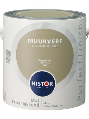 Histor Perfect Finish Muurverf Mat - Toepassing - 2,5 liter