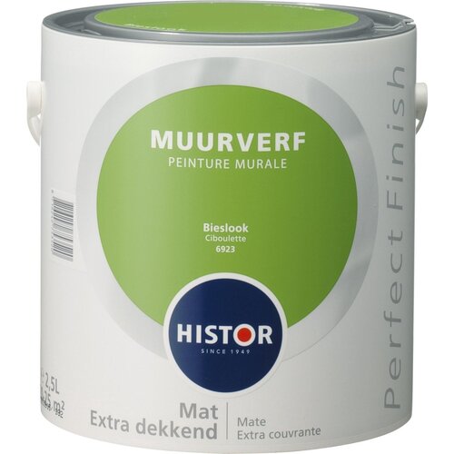 Histor Perfect Finish Muurverf Mat - Bieslook - 2,5 liter Histor Perfect Finish Muurverf Mat - Bieslook - 2,5 liter